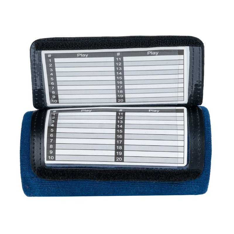 CHLPRO 5 Pack Youth Quarterback Wristband - Triple Windows QB Wristband - 3 Playsheet Compartments- Great for Football, Baseball, All Sports(Navy Blue) - Image 4